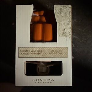 Sonoma pumpkin Wax Cube Warmer in Orange